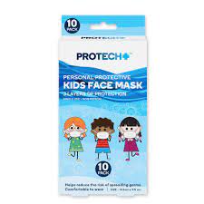 Protech - Personal protective kids face mask 10 pack